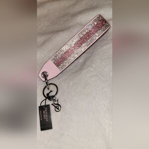 - ❤Victoria's Secret Pink Rhinestone wristlet Keychainthis has become rare…